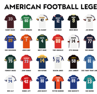 Poster des légendes du Football Américain