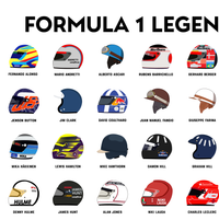Poster Formule 1 – Légendes de la F1, Edition Premium | Wall of Fame