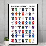 Poster des légendes du Football Américain