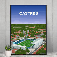 Affiche Castres - Stade Pierre Fabre vu du ciel