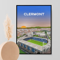Affiche Clermont - Stade de rugby vu du ciel