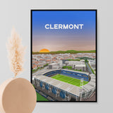Affiche Clermont - Stade de rugby vu du ciel