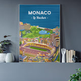 Poster Monaco - Stade Louis II vu du ciel