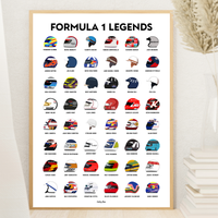 Poster Formule 1 – Légendes de la F1, Edition Premium | Wall of Fame