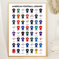 Poster des légendes du Football Américain