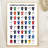 Poster des légendes du Football Américain