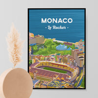 Poster Monaco - Stade Louis II vu du ciel