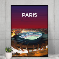 Poster Paris - Stade de football vu du ciel