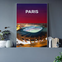 Poster Paris - Stade de football vu du ciel
