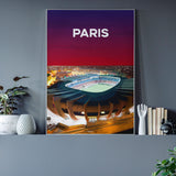 Poster Paris - Stade de football vu du ciel