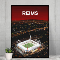 Affiche Reims - Stade Auguste Delaune vu du ciel