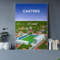 Affiche Castres - Stade Pierre Fabre vu du ciel