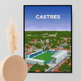 Affiche Castres - Stade Pierre Fabre vu du ciel