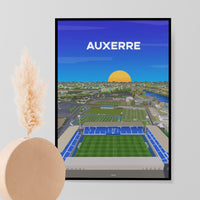 Poster Auxerre - Stade Abbé Deschamps vu du ciel