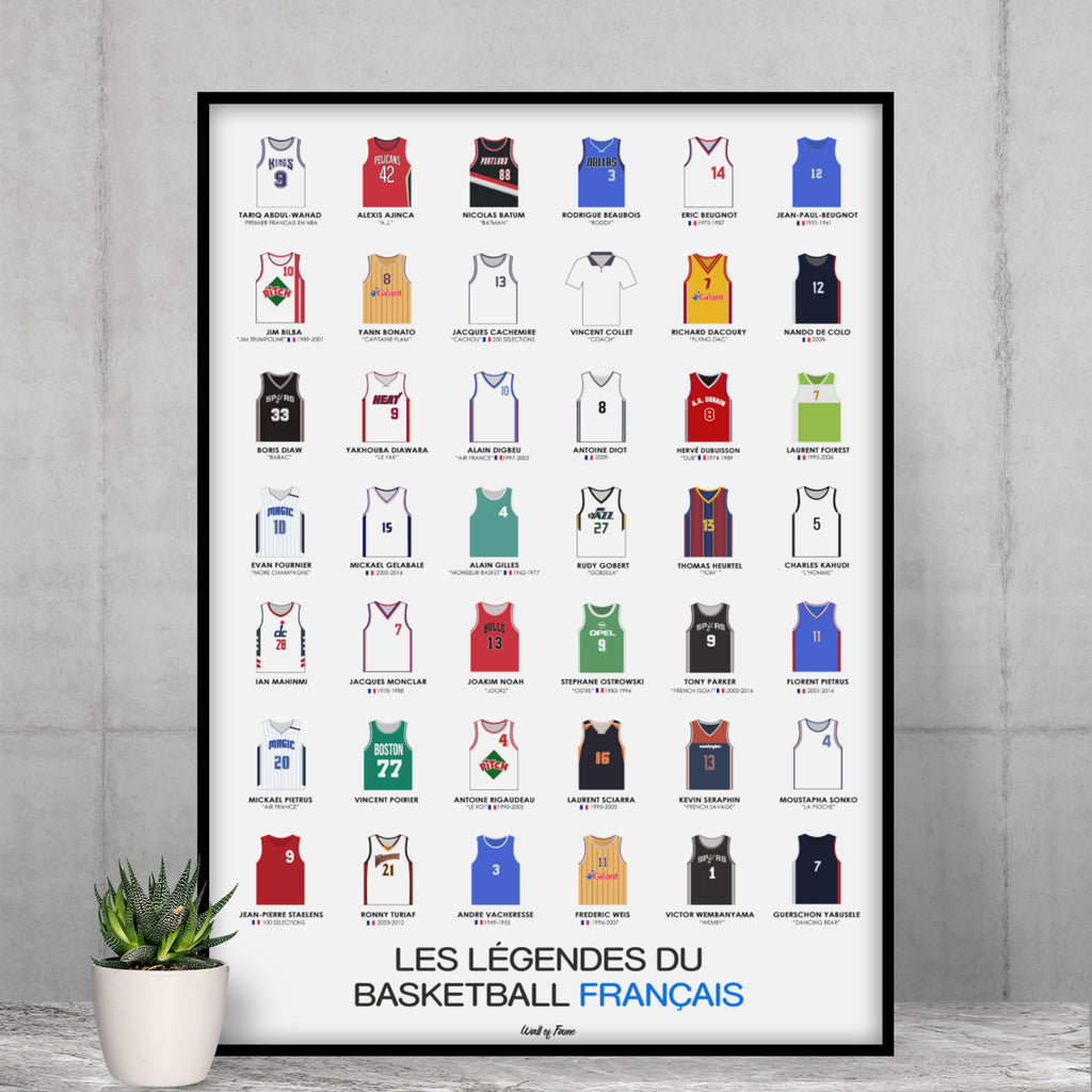 Affiche les légendes du basketball français