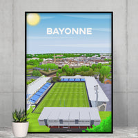 Poster Bayonne - Stade Jean Dauger vu du ciel