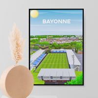 Poster Bayonne - Stade Jean Dauger vu du ciel