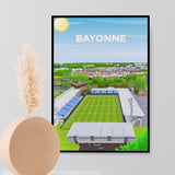 Poster Bayonne - Stade Jean Dauger vu du ciel