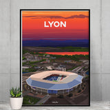 Poster Lyon - Stade de football vu du ciel