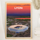 Poster Lyon - Stade de football vu du ciel