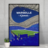 Poster Marseille - Le Vélodrome un soir de match