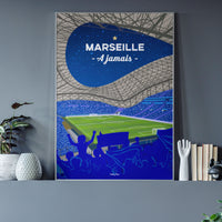 Poster Marseille - Le Vélodrome un soir de match