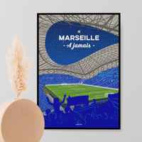 Poster Marseille - Le Vélodrome un soir de match