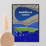 Poster Marseille - Le Vélodrome un soir de match