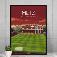 Poster Metz - Allez les Grenats
