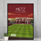 Poster Metz - Allez les Grenats