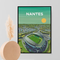 Poster Nantes - La Beaujoire vue du ciel