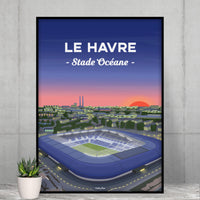 Poster Le Havre - Stade Océane vu du ciel