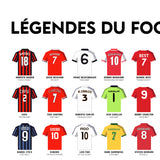 Affiche les légendes du football