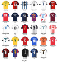 Affiche les légendes du football