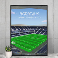 Poster Bordeaux - Stade de foot
