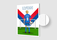 Affiche Football Enfant Personnalisée - Lyon