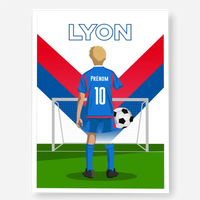 Affiche Football Enfant Personnalisée - Lyon