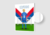 Affiche Football Enfant Personnalisée - Lyon
