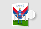 Affiche Football Enfant Personnalisée - Lyon