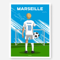 Affiche Football Enfant Personnalisée - Marseille