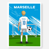 Affiche Football Enfant Personnalisée - Marseille