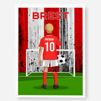 Affiche Football Enfant Personnalisée - Brest