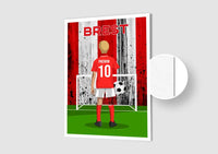 Affiche Football Enfant Personnalisée - Brest