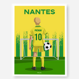 Affiche Football Enfant Personnalisée - Nantes