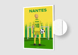 Affiche Football Enfant Personnalisée - Nantes