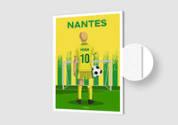 Affiche Football Enfant Personnalisée - Nantes