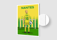 Affiche Football Enfant Personnalisée - Nantes