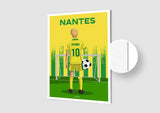 Affiche Football Enfant Personnalisée - Nantes