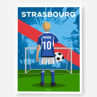 Affiche Football Enfant Personnalisée - Strasbourg