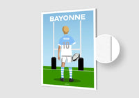 Affiche Rugby Enfant Personnalisée - Bayonne